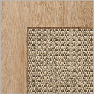 Autumn Slate Sisal with Walnut Wool Overlock Border 3.4(L) x 2.3(W)